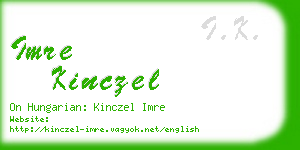 imre kinczel business card